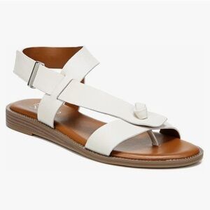 Franco Sarto White Leather Sandals